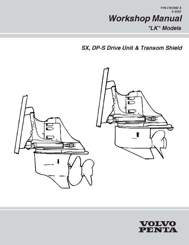7797367 SX, DP-S Drive Unit & Transom Shield
